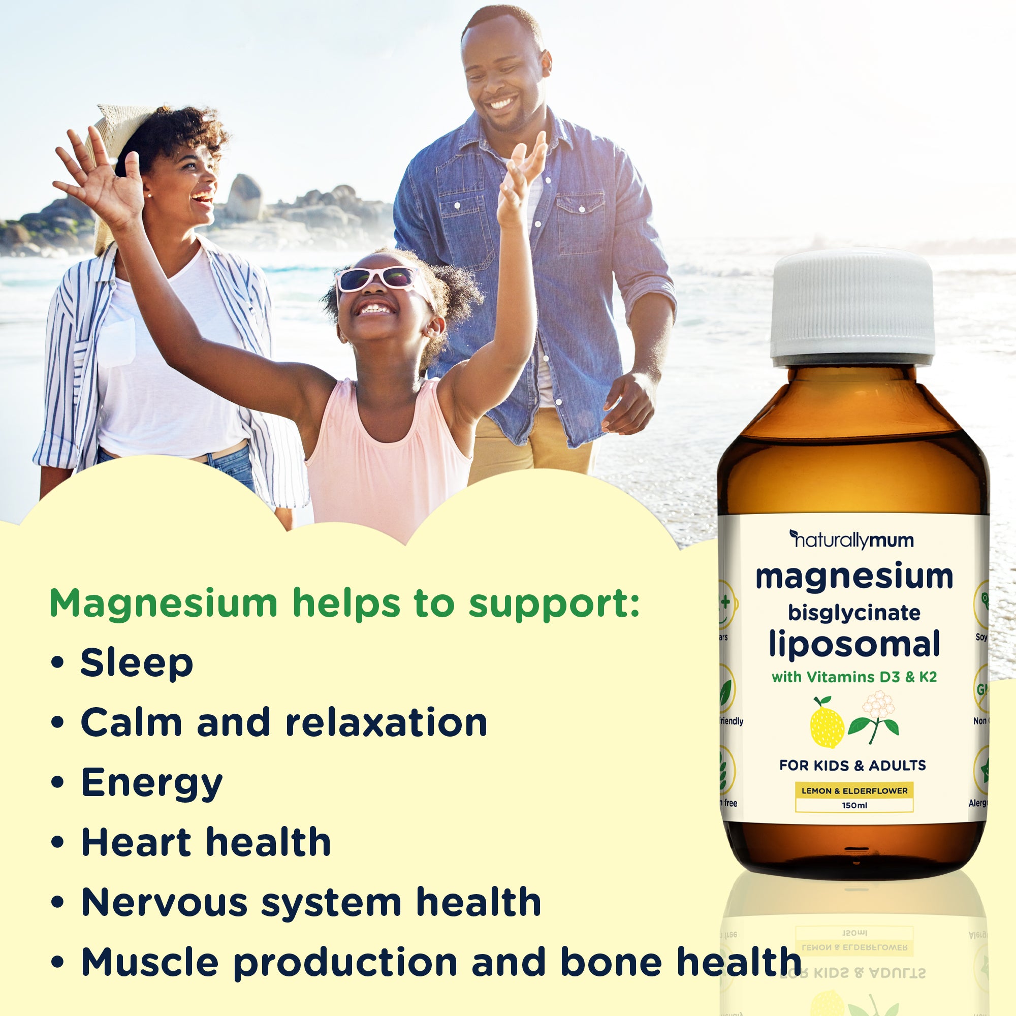 Kids Magnesium Liposomal with Vitamins D3 and K2