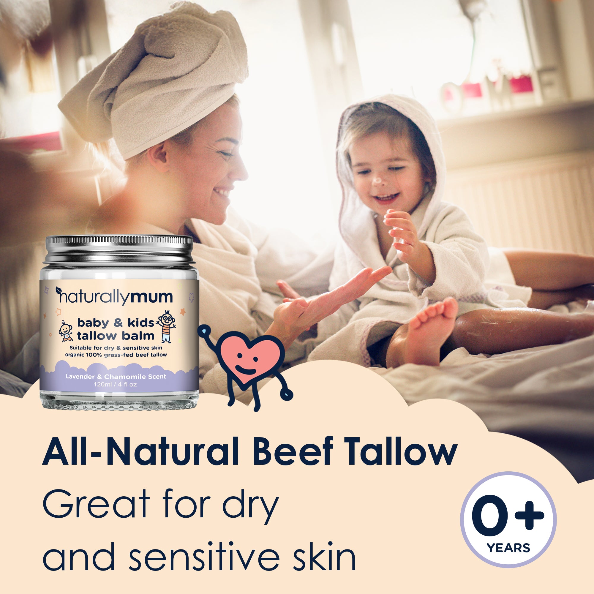Kids Magnesium Sleepy Bath Soak and Tallow Balm Bundle