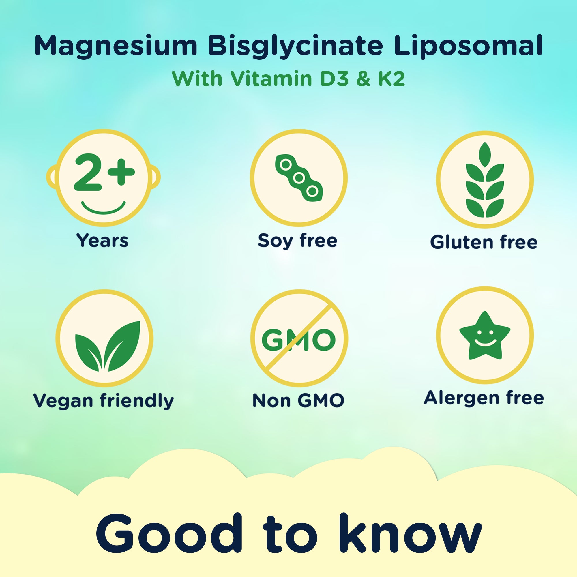 Kids Magnesium Liposomal with Vitamins D3 and K2
