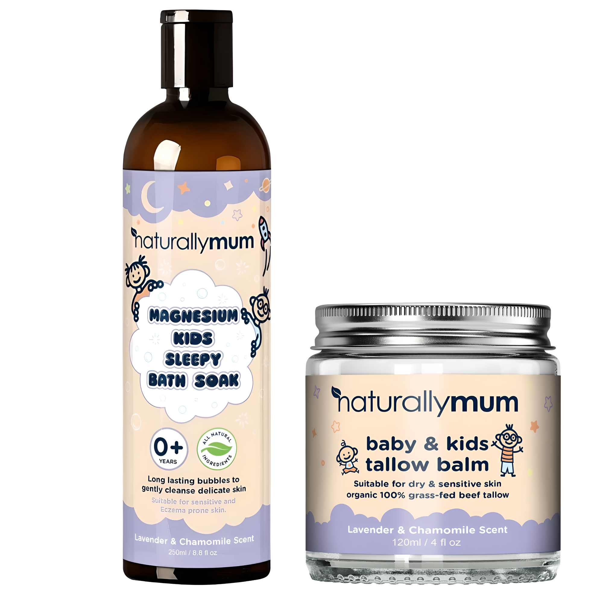 Kids Magnesium Sleepy Bath Soak and Tallow Balm Bundle