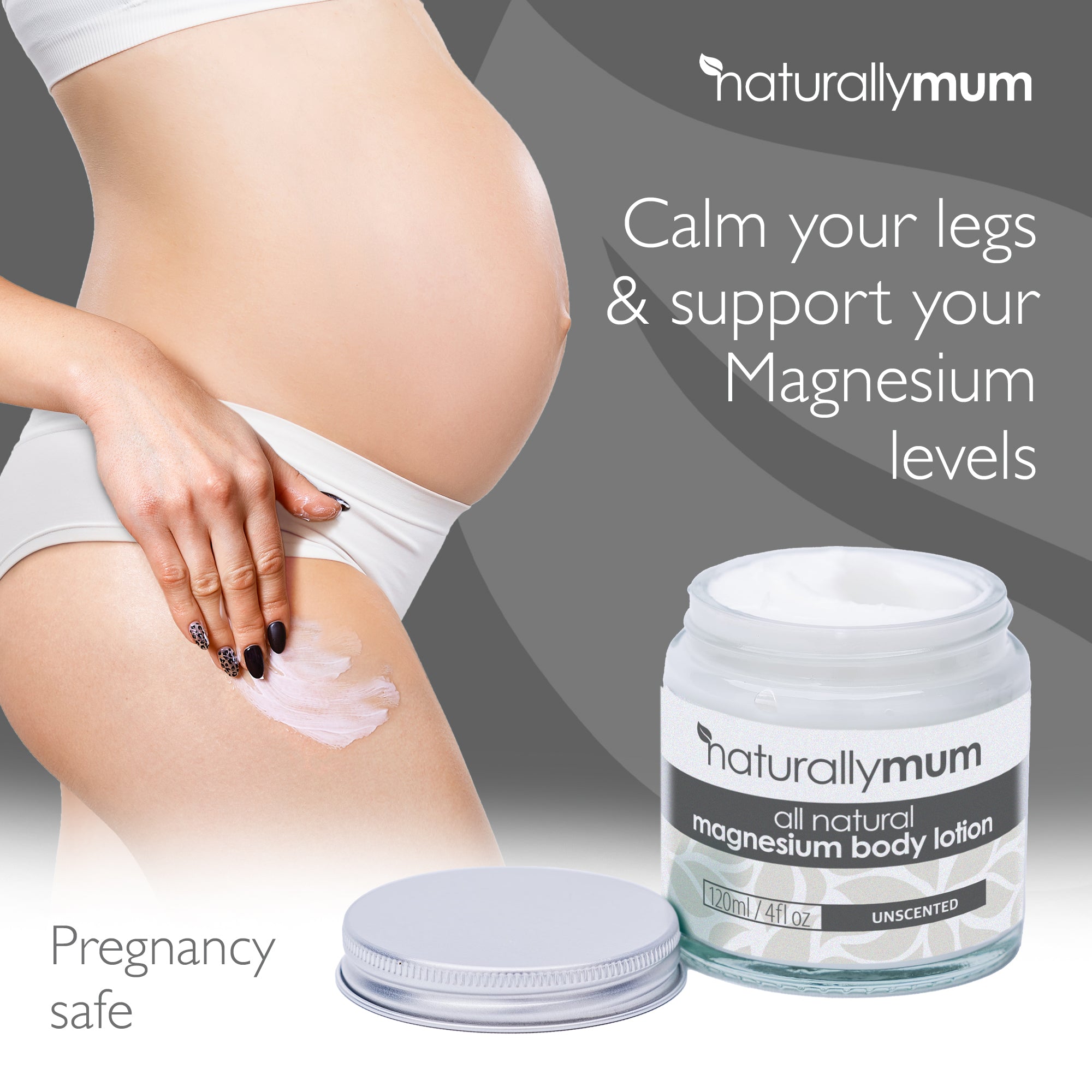 NaturallyMum Magnesium Body Lotion | Unscented | 120ml