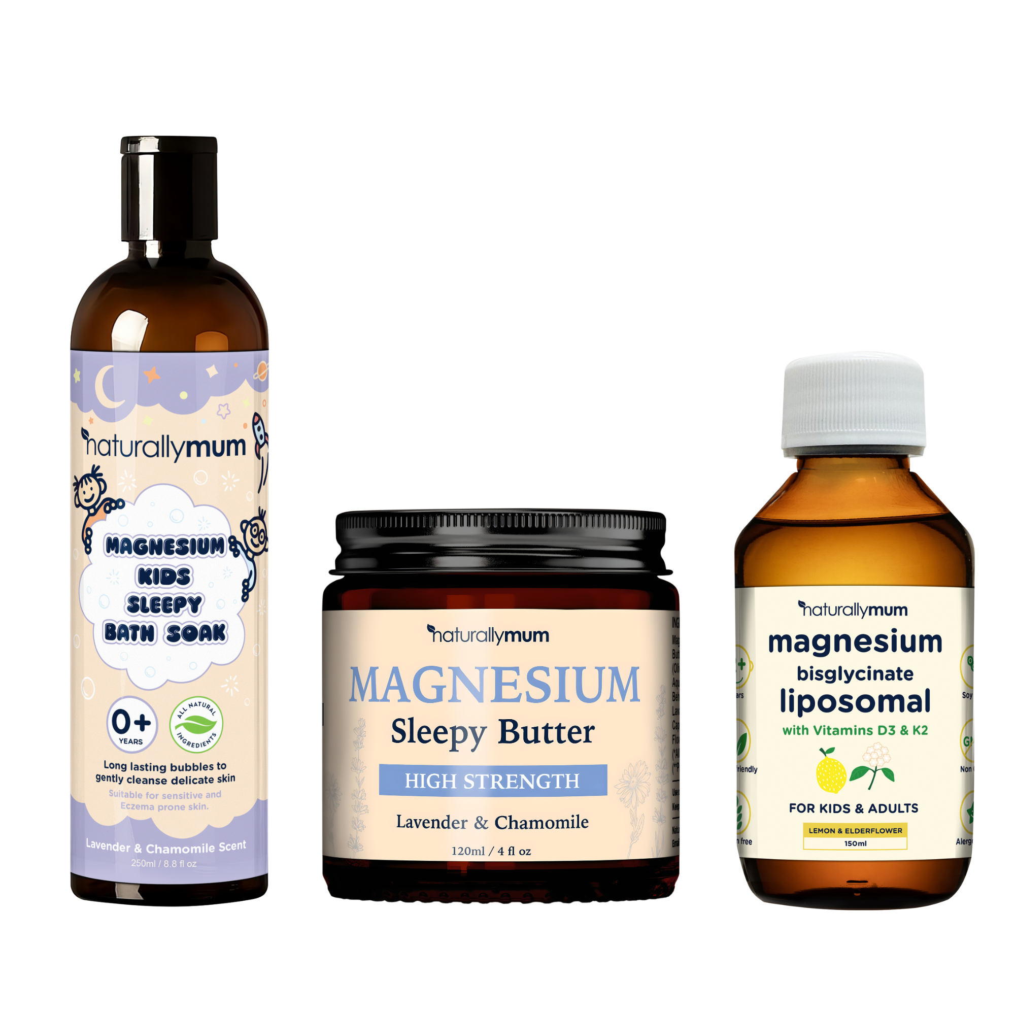 3-Step Magnesium Family Sleep Bundle