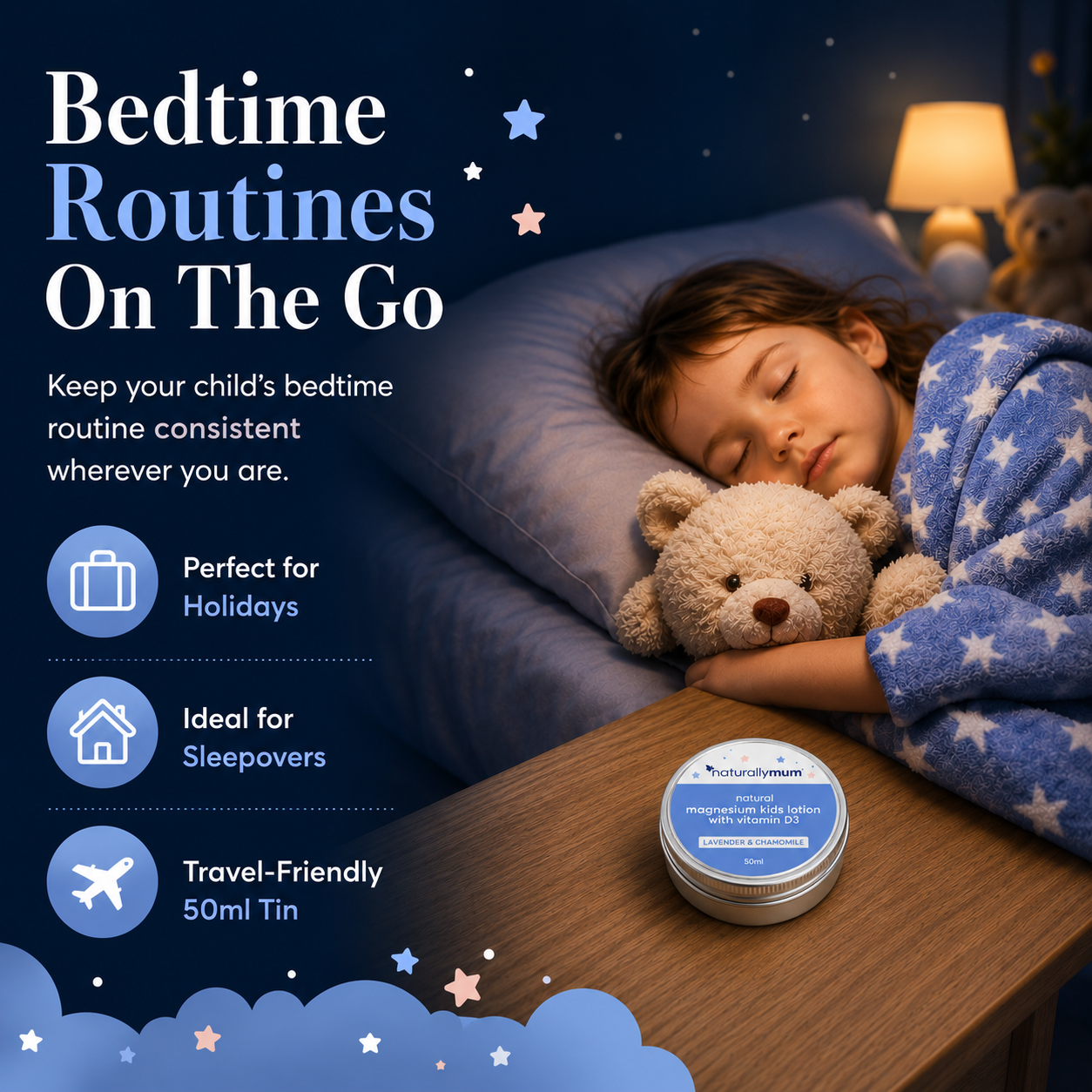 Kids Magnesium Bedtime Lotion with Vitamin D 50ml