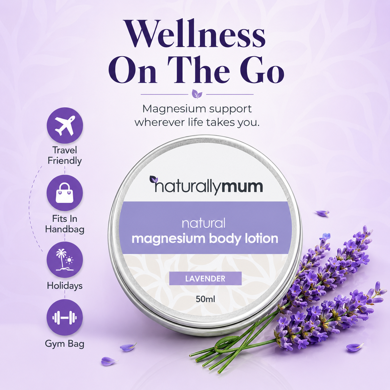 Magnesium Body Lotion Lavender 50ml