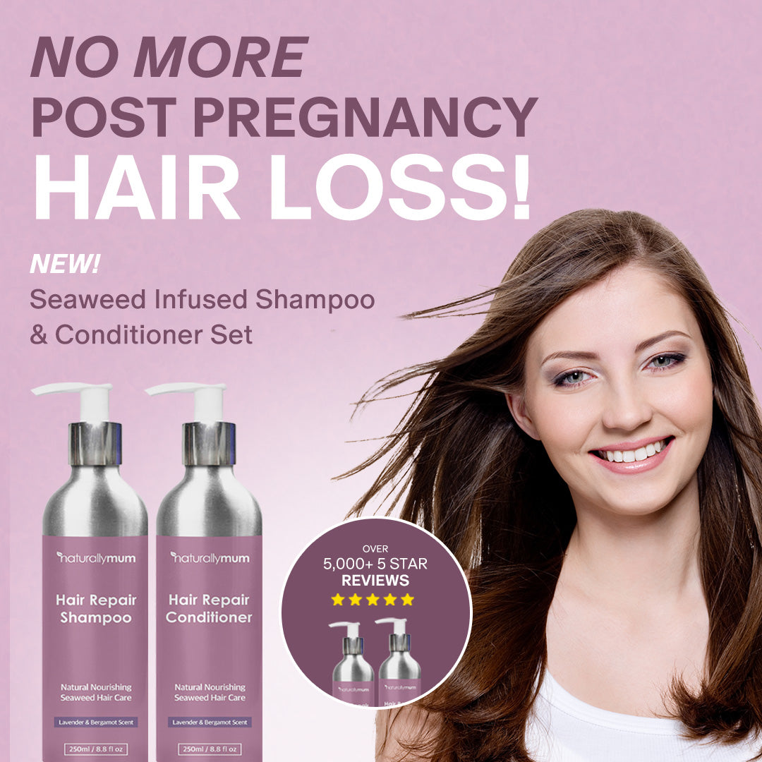 Seaweed Infused Postpartum Hair Repair Shampoo and Conditioner Bundle | 2 x 8.8 fl oz