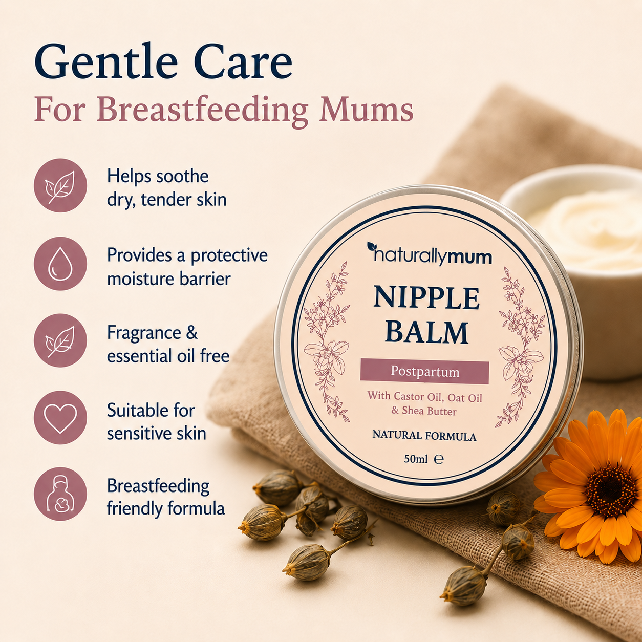 Natural Nipple Balm 50ml