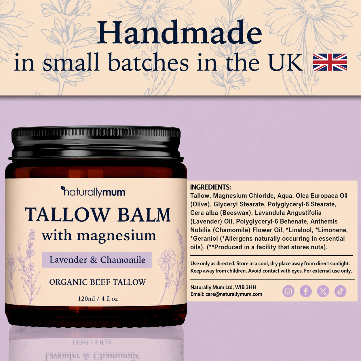 Tallow Balm with Magnesium 120ml
