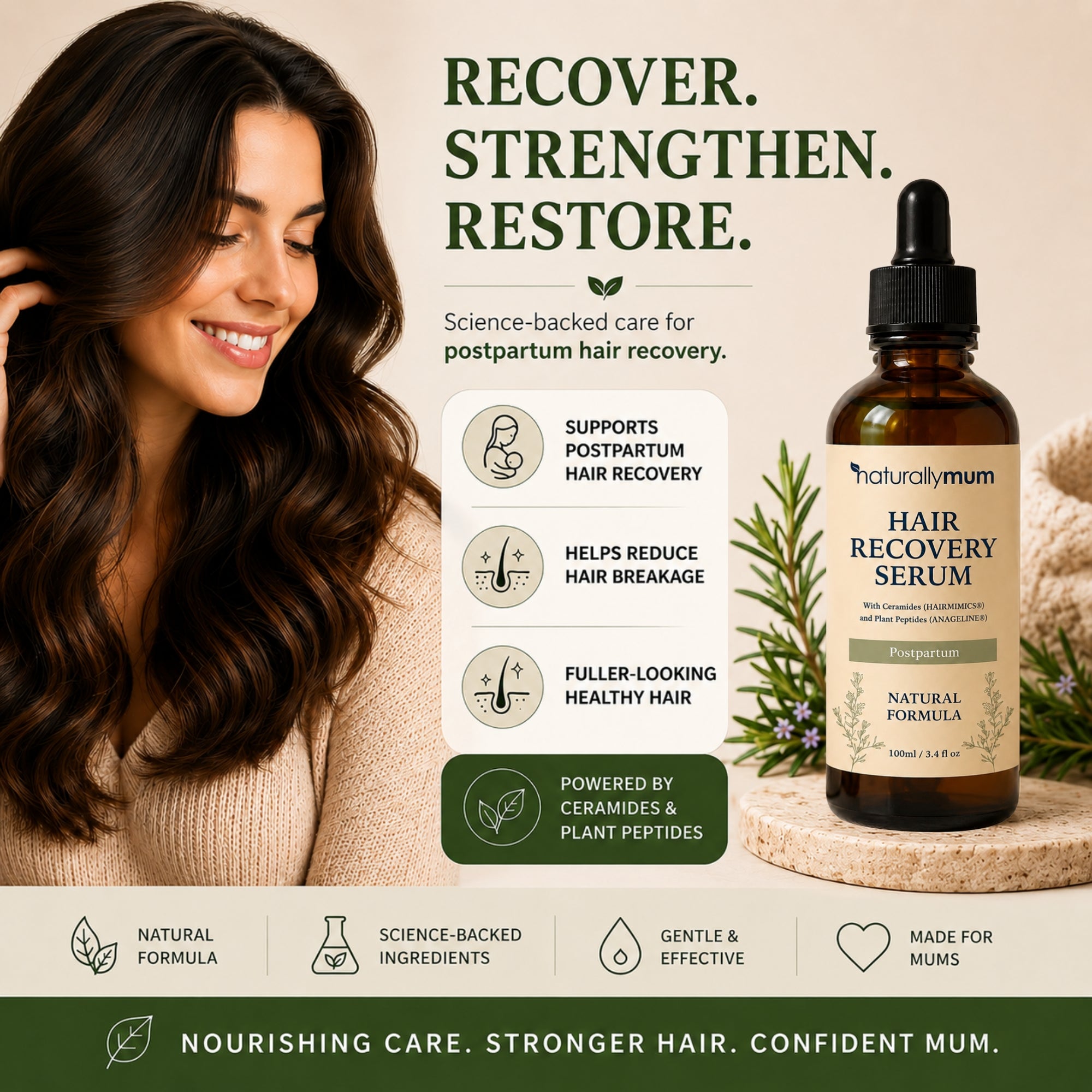 Postpartum Recovery Duo | Hair Recovery Serum &amp; Scar Balm