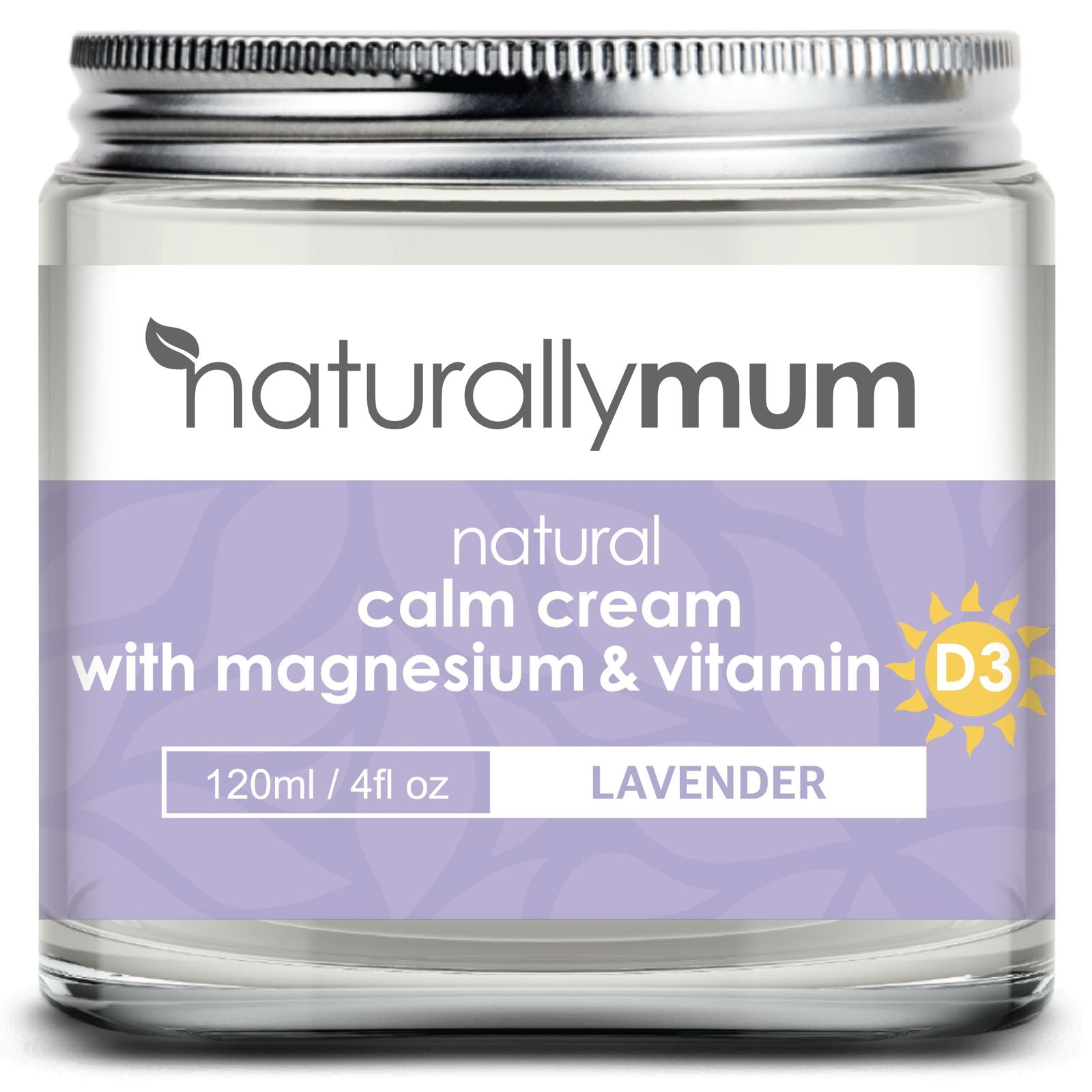 NaturallyMum Calm Cream with Magnesium and Vitamin D | Lavender | 120ml