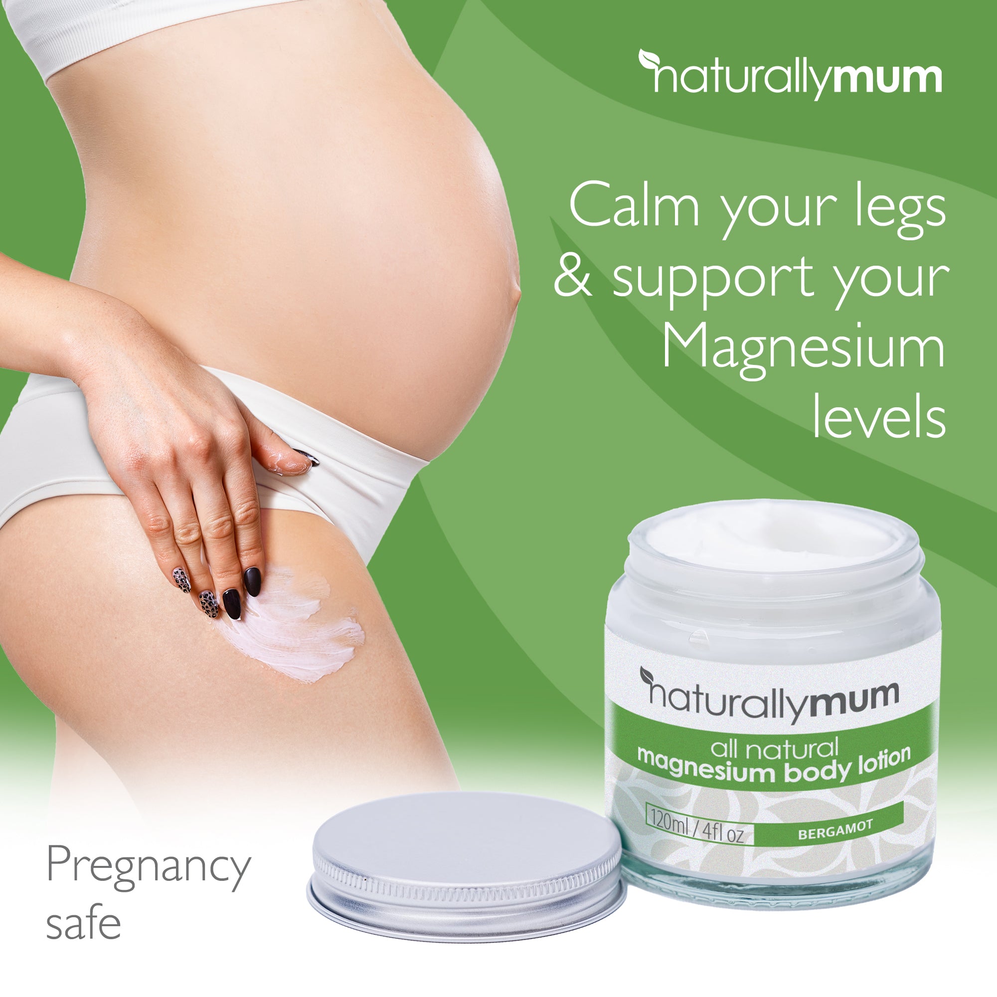 NaturallyMum Magnesium Body Lotion | Bergamot | 120ml